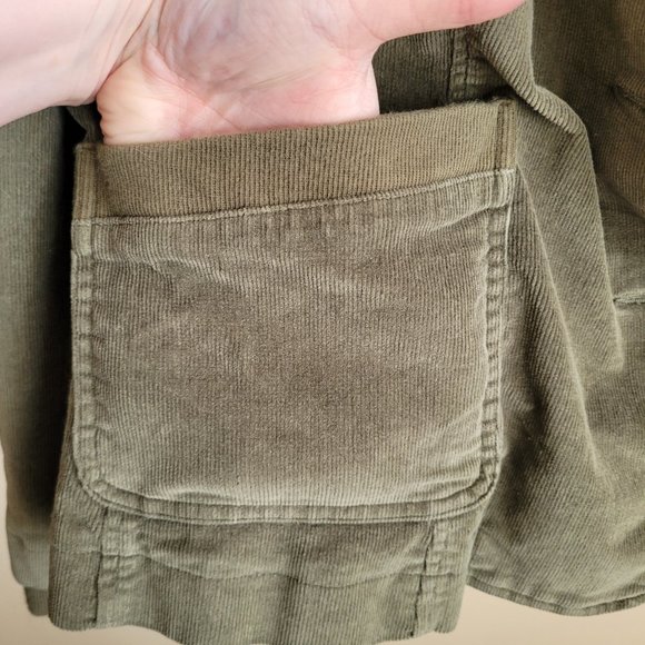 Cato Womens Corduroy Jacket Plus Size 22 24W Olive Green Pockets Button Closure - Picture 4 of 10